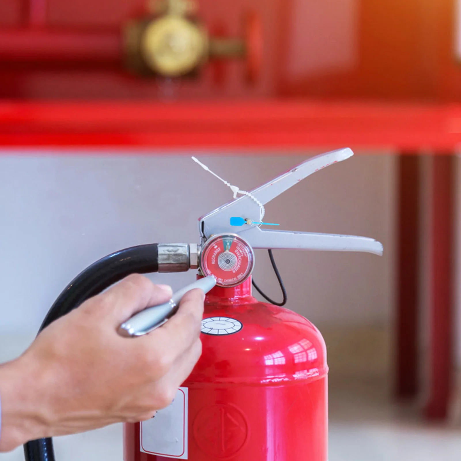200Pcs Fire Extinguisher Plastic Seal Locks For Equipment Management Fire Protection Accessories Fighting Gear