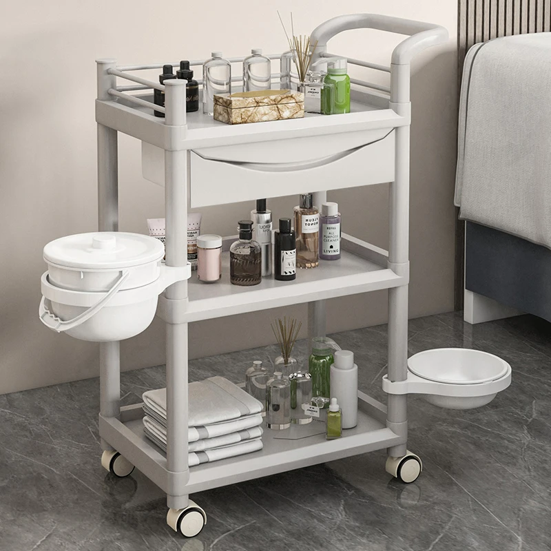 thumbnail image 1 of Carro de herramientas médicas con ruedas, carrito de peluquería, carrito de salón de tatuajes y cosméticos, carrito de pestañas, muebles de belleza KMST, 1 of 5