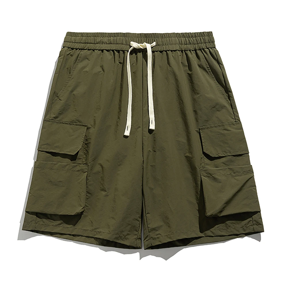 Big pocket cargo shorts men\'s summer straight leg baggy plus size American fashion high arcade can wind five quarter pants