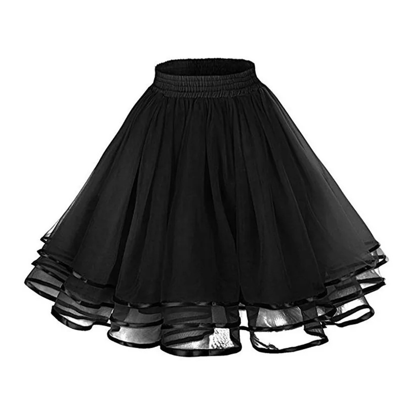 Woman Petticoat Tutu Underskirts 50's 3 Layer Ribbon Gauze Tulle skirt Vintage Wedding Bridal Slips Rockabilly Tutu flower girl underskirt wedding underskirt vintage underskirt lolita petticoat wedding petticoat petticoat underskirt petticoat skirt tulle tutu skirt