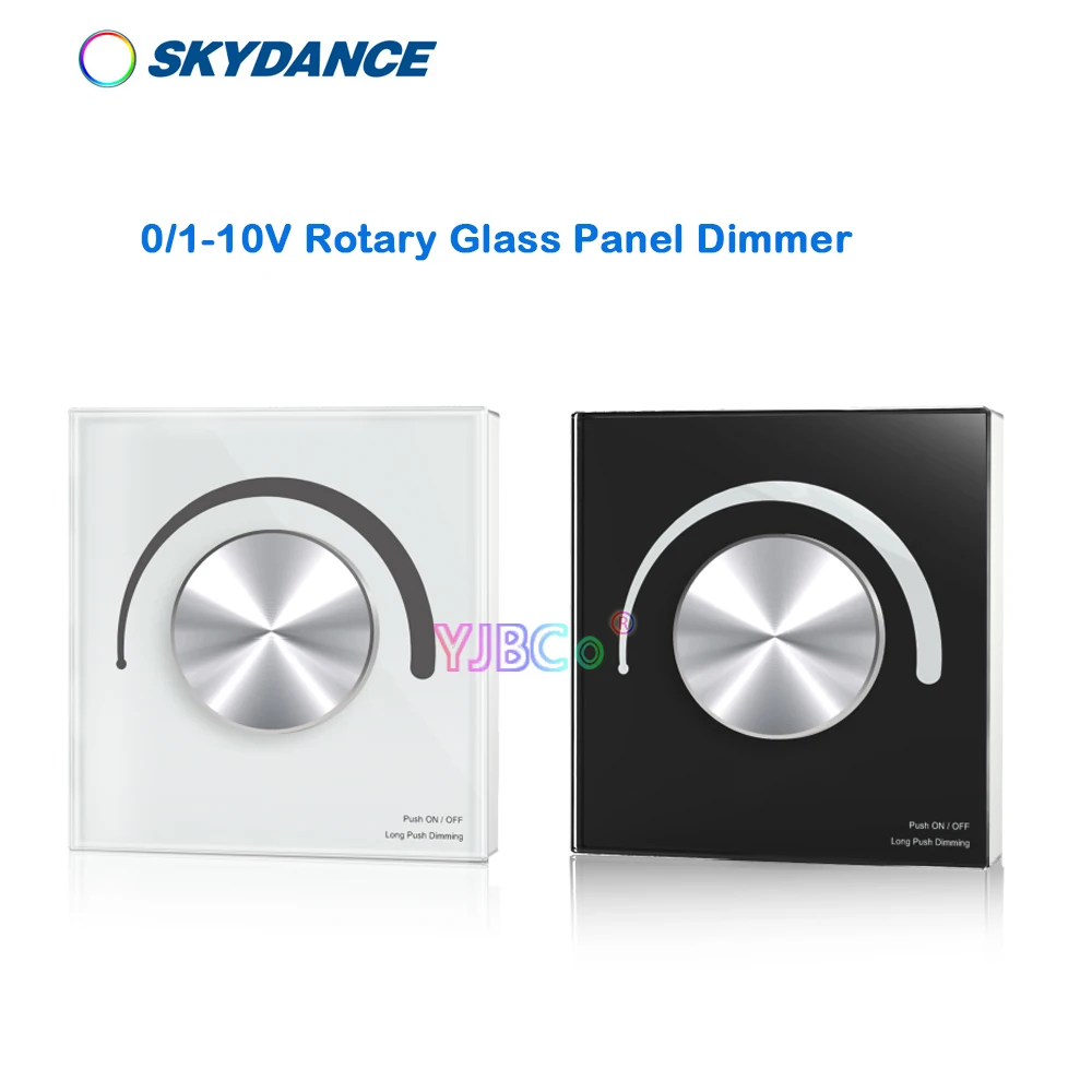 Skydance 1-10V single color LED strip Rotary dimming controller Glass touch panel 110V-220V 2.4G AC relay output dimmer switch motor controller cp1e n60sdr a original new plc ac100 240v input 36 point relay output 24 point cp1e n60sdr a n60sdr