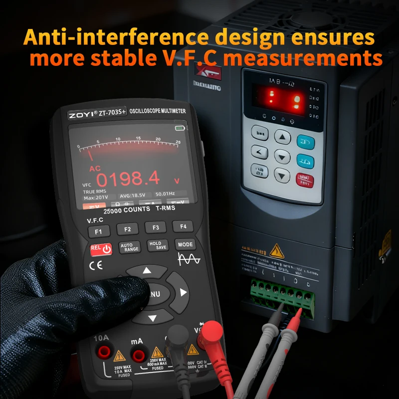 2026 Upgraded ZT-703S Oscilloscope Multimeter,25000 Counts True RMS, 10MHz Bandwidth 48MSa/s Sampling Rate, Automotive Diagnosti 3