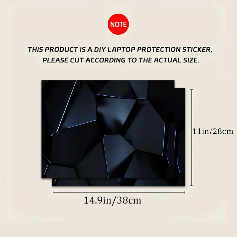 2개의 노트북 스티커, 허니콤 마름모 보호 필름 스티커, hp 노트북 스킨 액세서리, 노트북, asus rog flow z13용