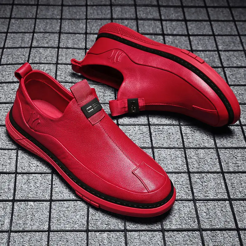 

2023 Brand New Male sneakers Fashion Korean Men's Sport Shoes Comfortable Slip on Shallow Loafers Men Waterpoof Rain Shoes