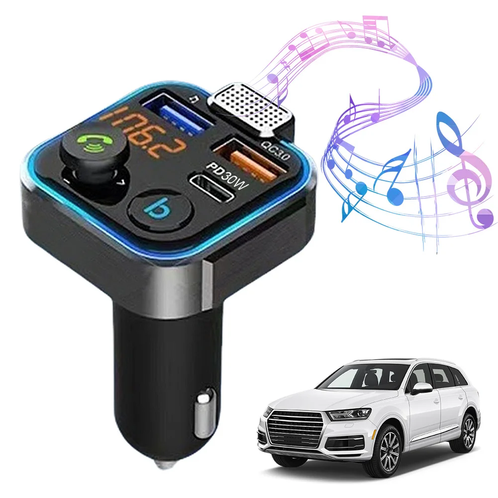 Bluetooth FM Transmitter Car Kit with Fast Charging
