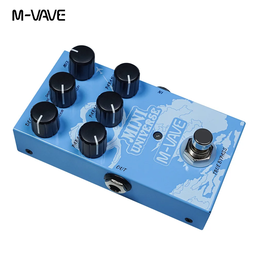 Electric Guitar Reverb Effects Pedal M-VAVE MINI-UNIVERSE Electric Guitar Reverb Effects Pedal 9 Reverb Effects Room/Shimmer/Lofi/Spring Reveb