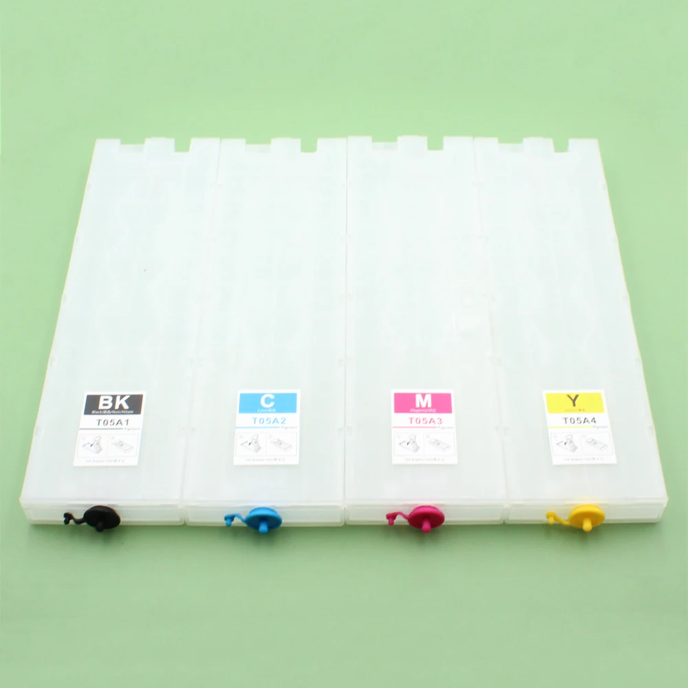 

T05A T05A1 Refillable Ink Cartridge Empty Without Chip For Epson WF-C878R WF-C879R T05A2 T05A3 T05A4 One Set 4 Colors K C M Y
