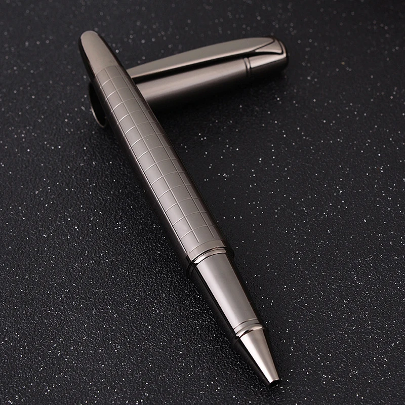 Business Rotating Metal Ballpoint Pen High Quality Black Ink Smooth Writing Rollerball Signature Pen Office Gifts Stationery