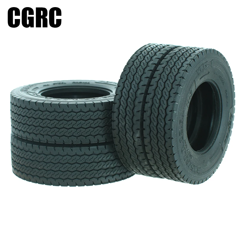 2 Pneus Larges En Caoutchouc Pour Camion RC Tamiya 1/14 - Compatible Scania, Mercedes, Volvo, MAN