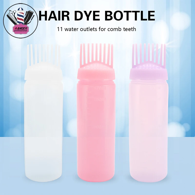 New Multi Colour Dye Hair Bottle Skin Care Essential Oil Applicator Bottles Hair Styling Empty Refillable Hair Colouring Tools