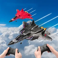 RC Plane SU57 2.4G Radio Remote Control Airplane With Light Fixed Wing Hand Throwing Foam Aircraft Model Toys For Children 1