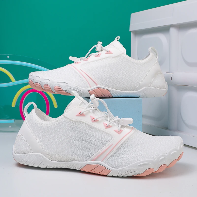 Summer Quick-Dry Water Shoes for Men and Women, Beach Shoes, Non-Slip, Cut-Resistant, Suitable for Surfing, Drifting, Fishing, Pure White Water Park Shoes, Gym, Indoor Running, Cross-Training, Yoga