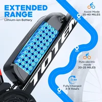 Electric Mountain Bike - Peak 750W Brushless Motor 20MPH 40 Miles - Light Electric Bike 46 Pound Aluminum Frame 2