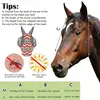 Fly Masque Horse Equine Face Covering Fly Masque Protective Covering for Horse Face Ear Cob Nose Use In Outdoors Activities 6