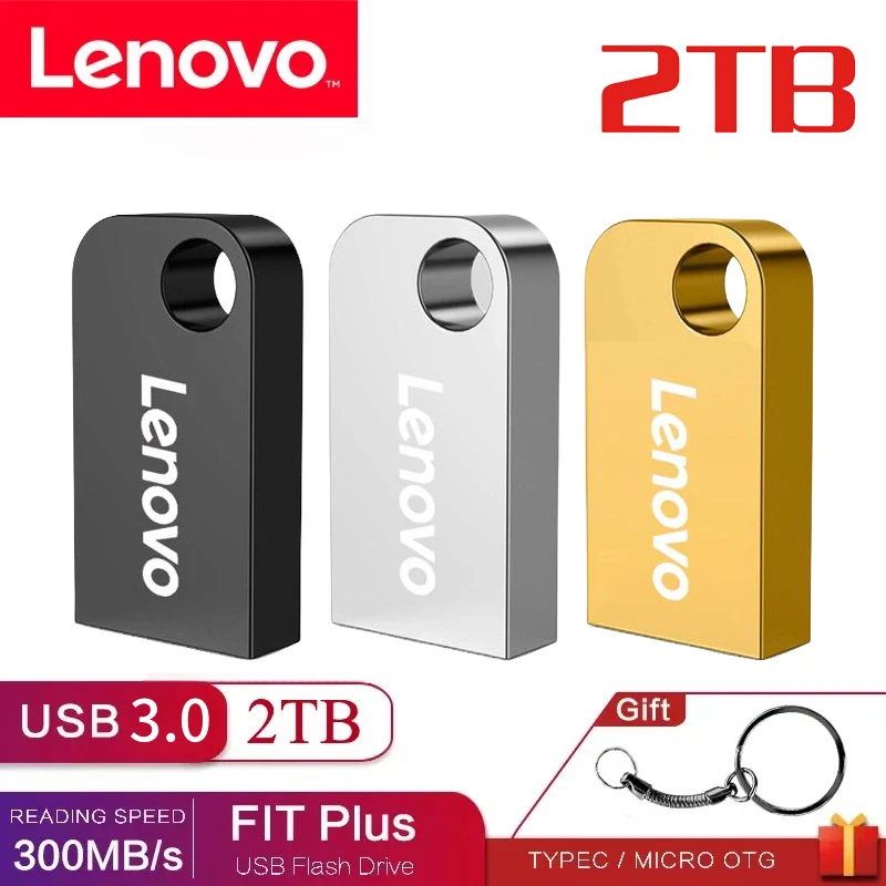 Lenovo Usb 3.0 Flash Drive Pen Drive Ad Alta Velocità 2Tb 1Tb Usb 3.0 Memory Stick 512Gb Flash Pendrive Memoria Disco Usb Per Computer