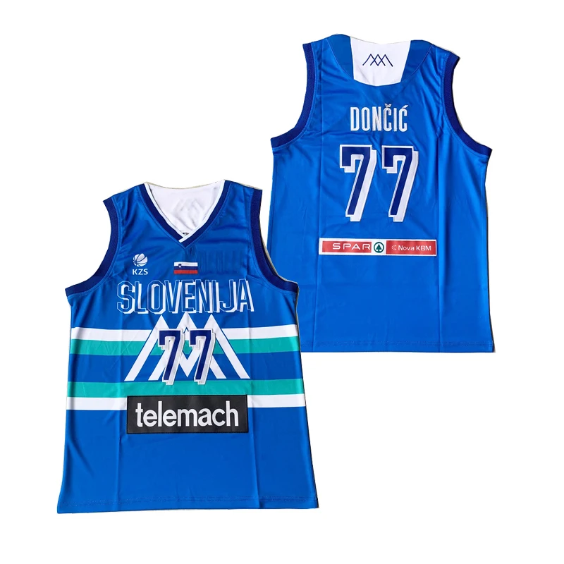 Basketball Jerseys Slovenia 77 DONCIC