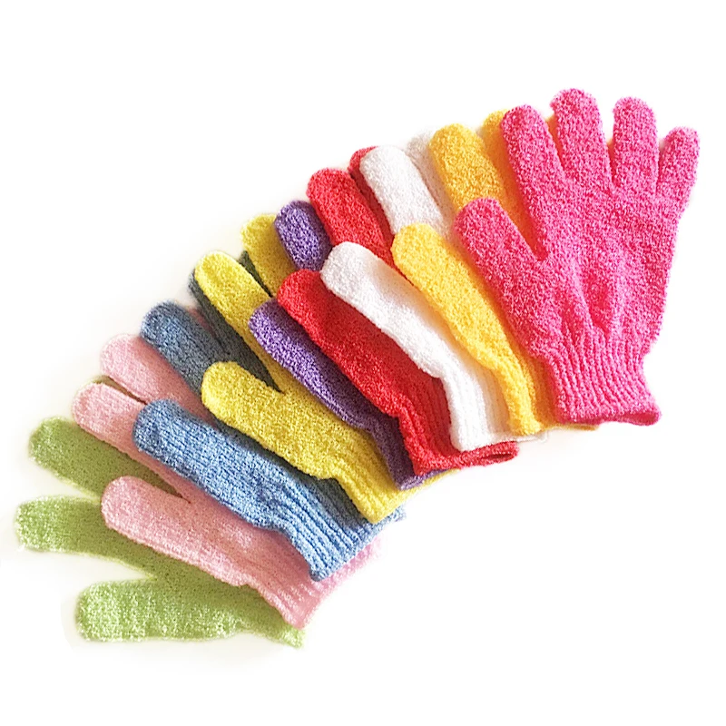 6pcs Bath For Exfoliating Glove Cleaning Body Bubbler Massage  Wash Skin Moisturizing SPA Five Fingers Shower Scrub Gloves Foam 3