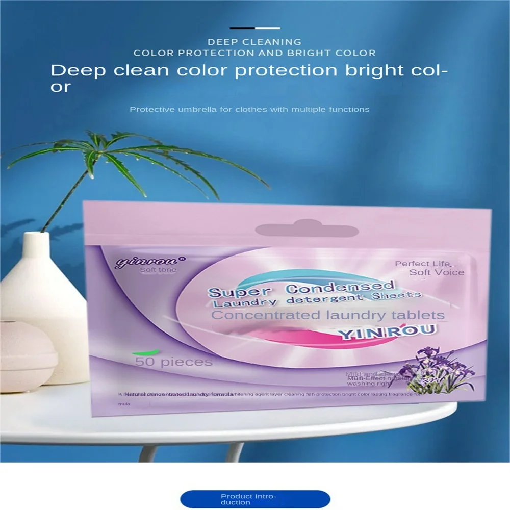 Concentrated Laundry Tablets 10g Deep Cleanliness Color Protection Natural Plant Clothes Cleaning Supplies Washing Powder