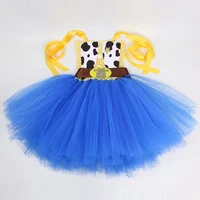 Costumes de cowgirl Woody pour filles, costumes de princesse Jessie, tenues de Noël et d'Halloween pour enfants, tutus fantaisie avec chapeau de cowboy et écharpe 5