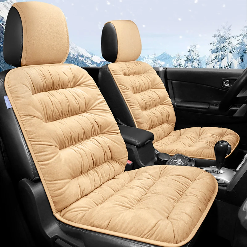 

Soft Plush Car Seat Cover Protective Case Supplies For Car Winter Cover Front Cover Interior Accessories Automobiles Parts