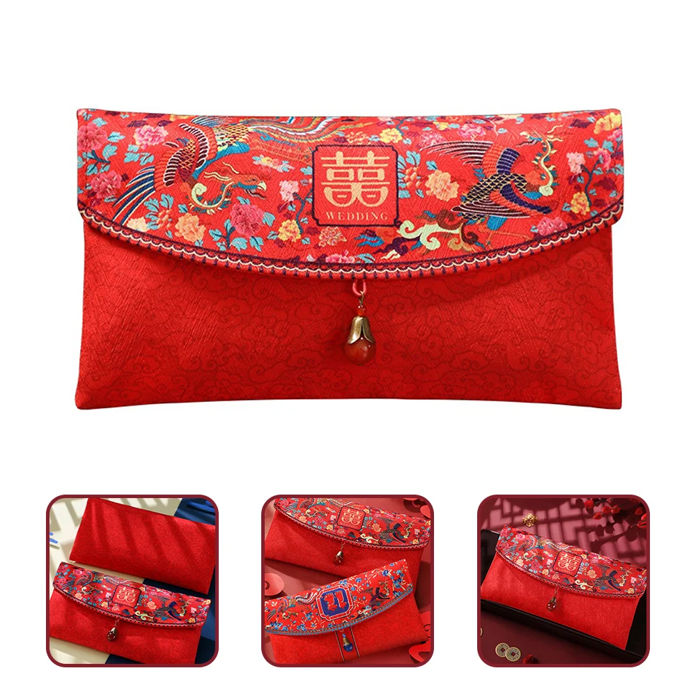 

Wedding Red Envelope Chinese Packets Envelopes Style Cloth Accessories Bride Gift