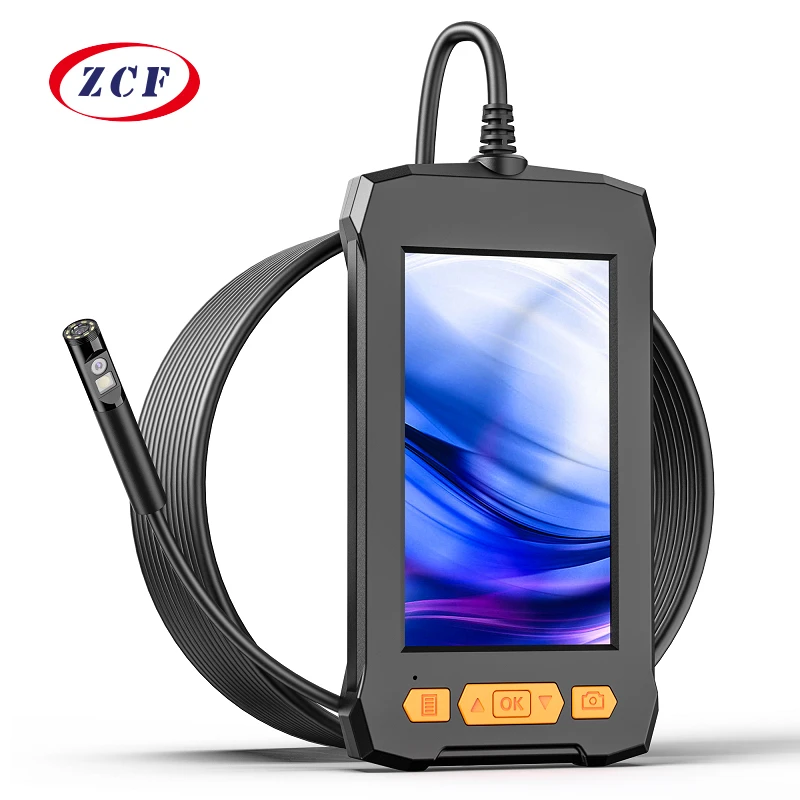 Industrial Endoscope Camera Signal&Dual Lens 4.3 Inch Screen HD1080P Monitor Car Inspection Borescope Waterproof 2600mAh P40S security surveillance system