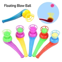 Kids Magic Tricks Floating Blow Balls Tube Toy Traditional Plastic Suspension Blowing Ball Recall Children Classic Toys Gifts 1
