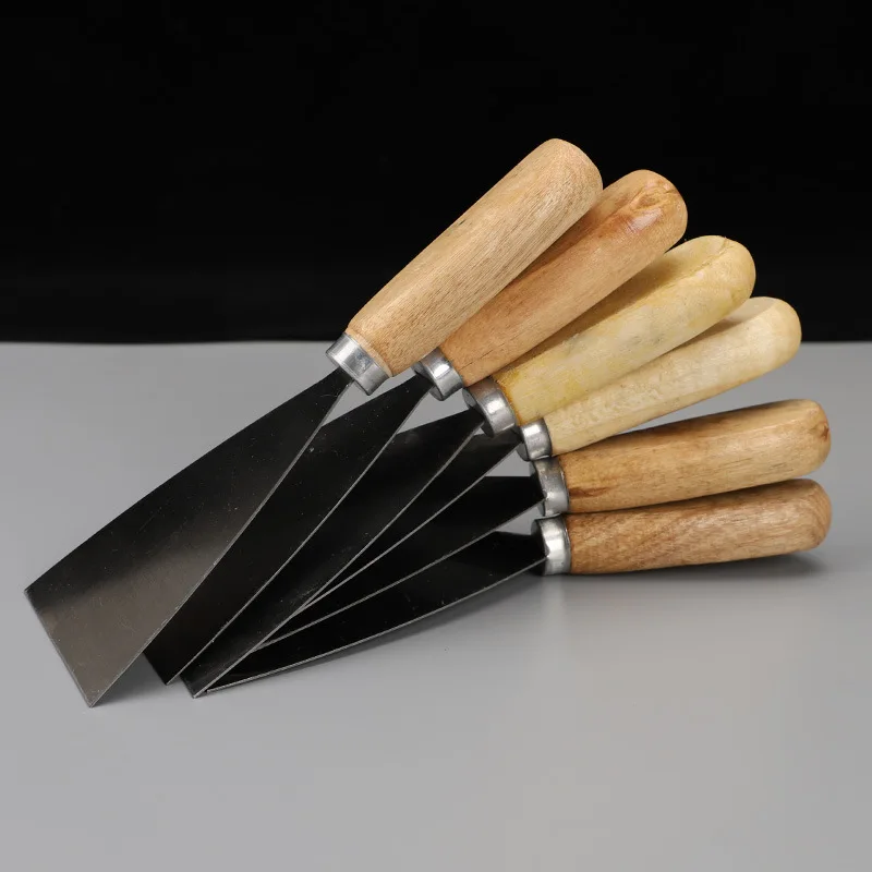 1 1.5 2 2.5 3 4 5 Putty Knife Scraper Blade Scraper Shovel Carbon Steel Wooden Handle Wall Plastering Knife Hand Tools putty knife scraper