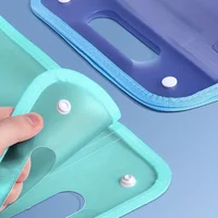 1 A4 Macaron vertical binding file bag Student test paper storage bag 13 cell portable organ bag, office school supplies 6
