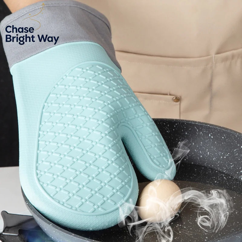 Silicone Heat-Resistant Oven Mitt - Cute & Durable Baking Glove