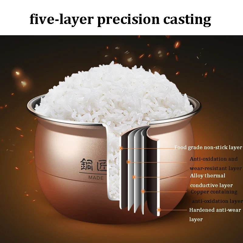 Household 5 Liter Electric Pressure Cooker 2 Inner Pots Instant Pot High Pressure Cooker Multifuncional Slow Rice Cookers