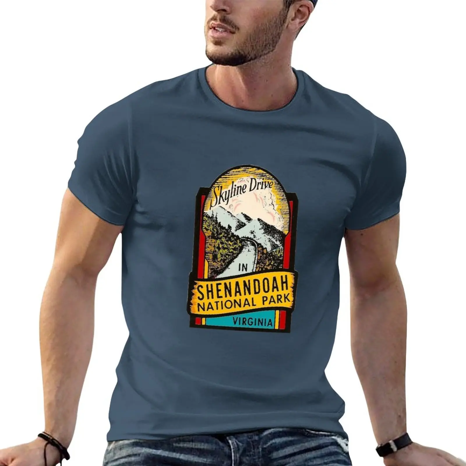 

Shenandoah National Park Skyline Drive Vintage Travel Decal T-Shirt t-shirts man quick-drying t-shirt plain white t shirts men