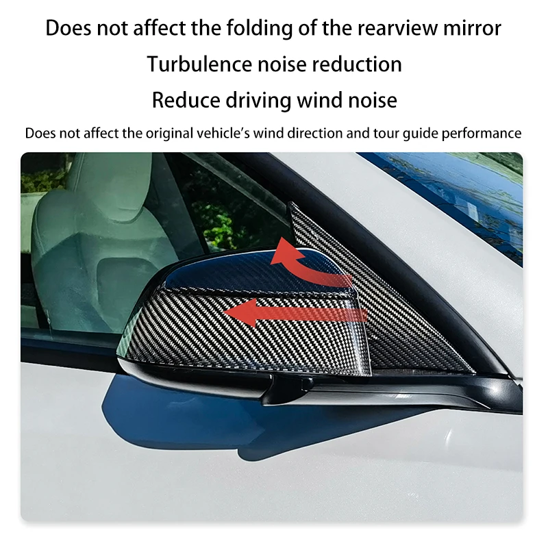 테슬라 모델 Y 주니퍼 2025+ 카본 파이버 사이드미러 커버 완벽 호환 100%  카본 파이버 사이드미러 하우징