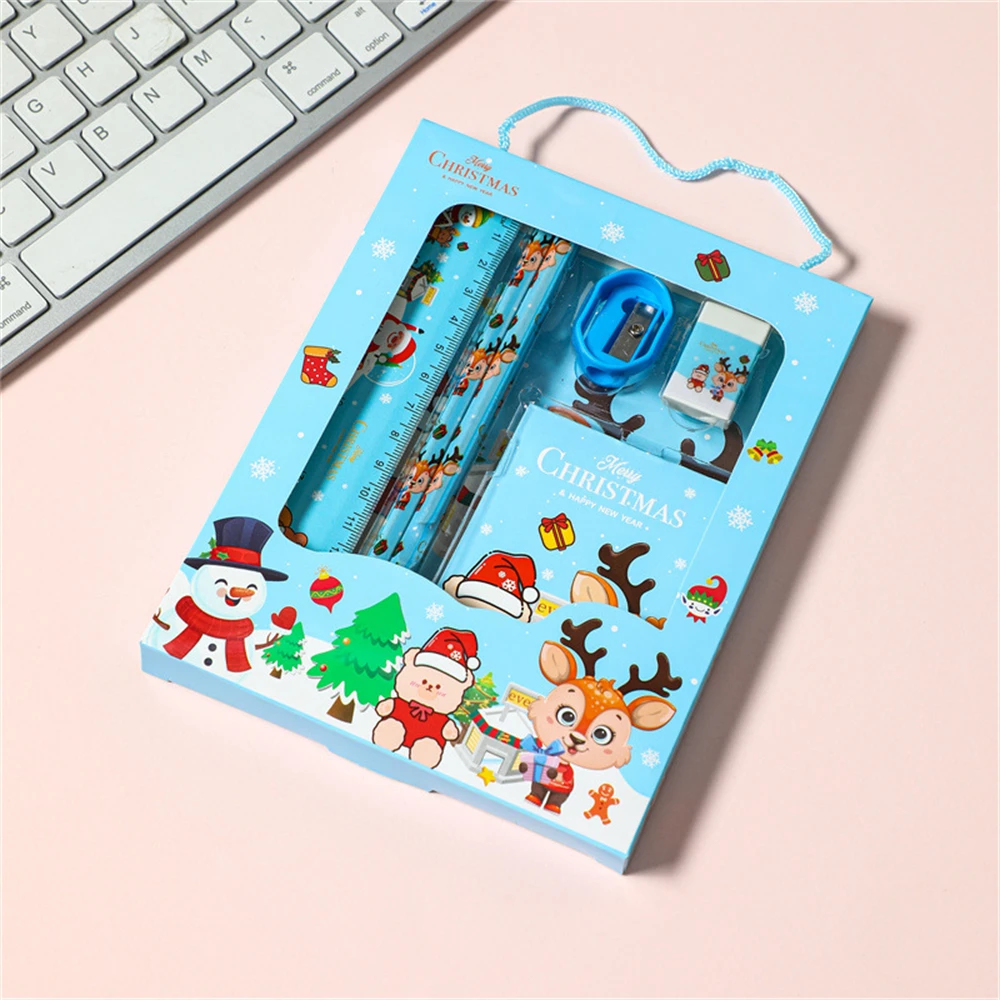Wholesale New Christmas Student Stationery Gift Box Set Children's  Christmas Small Gifts Present Prize Portable Six-Piece Set - Nihaojewelry