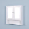 Wall Mounted Bathroom Cabinet with 2 Mirror Doors and Adjustable Shelf 3