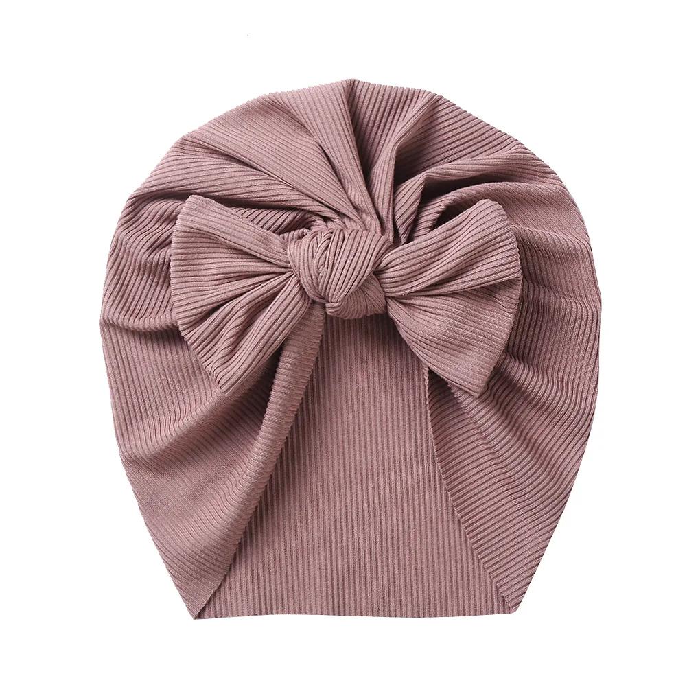 Baby Accessories Solid Spring Bowknot Baby Hat Soft Baby Girl Hat Turban Infant Toddler Newborn Baby Cap Bonnet Headwraps baby accessories girl Baby Accessories