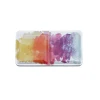 Empty Watercolor Palette, Empty Watercolor Tin with Fold Out Palette,14pcs Empty Half Pans Paint Case for Travel Painting 6