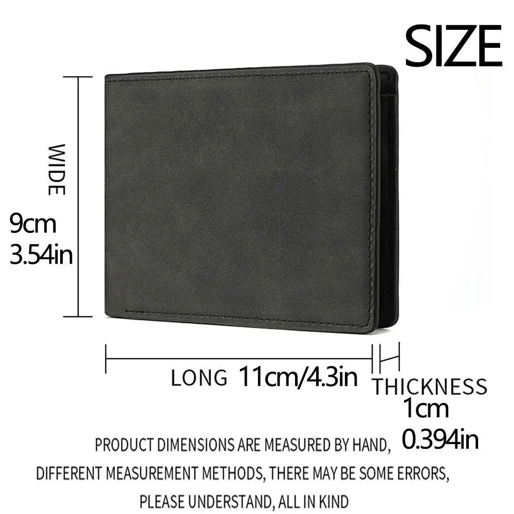 Fashion PU Leather Men Wallet Multi-card Slot Folding Coin Purse Large-capacity Money Bag 6
