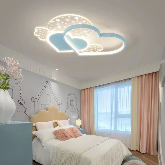 Starry Crown Chandelier Ceiling Lights Kids Room Children Princess Girl Bedroom  Lamp Plafon Nursery Baby Room Light Ceiling Pink - AliExpress