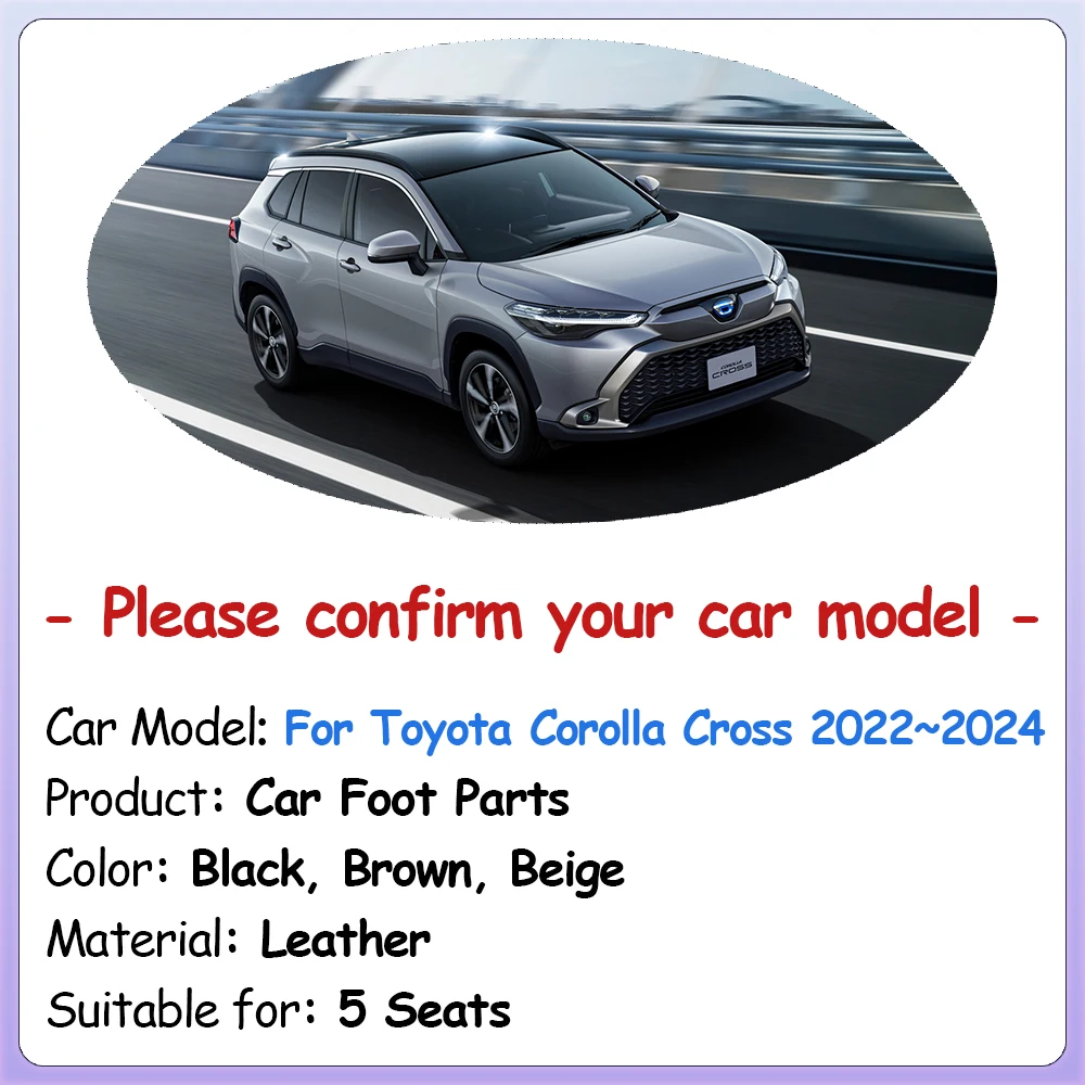 Car Floor Mat for Toyota Corolla Cross XG10 Hybrid ZSG10 Foot Parts Leather Panel Liner Pads Interior Accessories