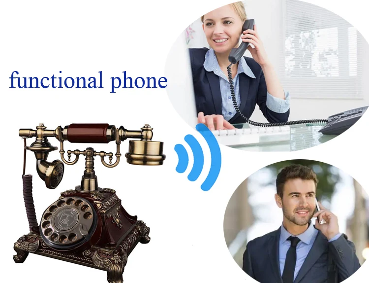 Rotate Vintage Fixed Telephone revolve Dial Antique Landline Phone For Office Home Hotel made of resin Europe style old people