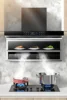 In Stock Home appliance kitchen Large suction top side double suction range hood 7-shaped 2