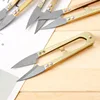 1Pcs New Useful Stainless Steel Stitch U-Shape Use Scissors Cut Fishing Line Trimming Nipper Essential Cross Accessories 2