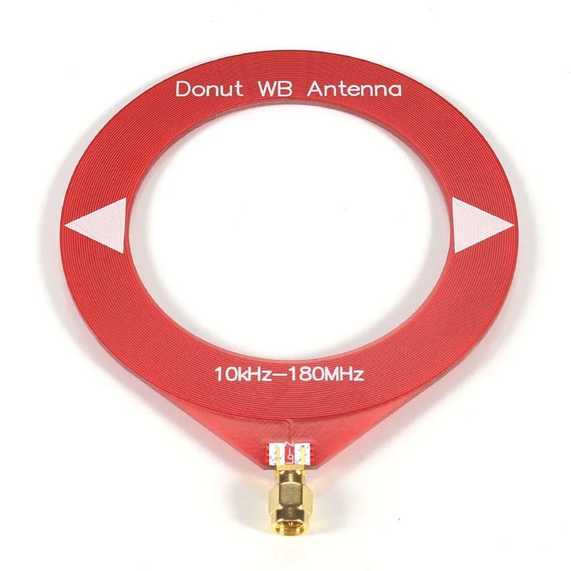 업그레이드된 도넛형 광대역 수신 안테나, 10kHz-180MHz, SMA 베이스 및 연장 케이블 포함, SDR 및 무전기에 적합