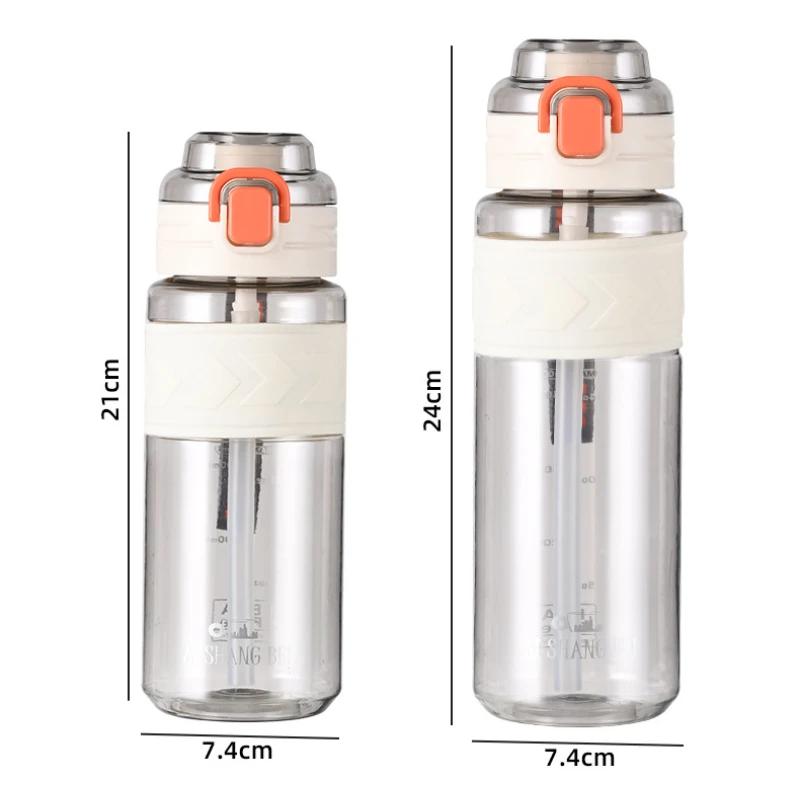 650-800ML Summer Sports Water bottles Non slip Portable High temperature resistant SportsOutdoor casual Student water bottle