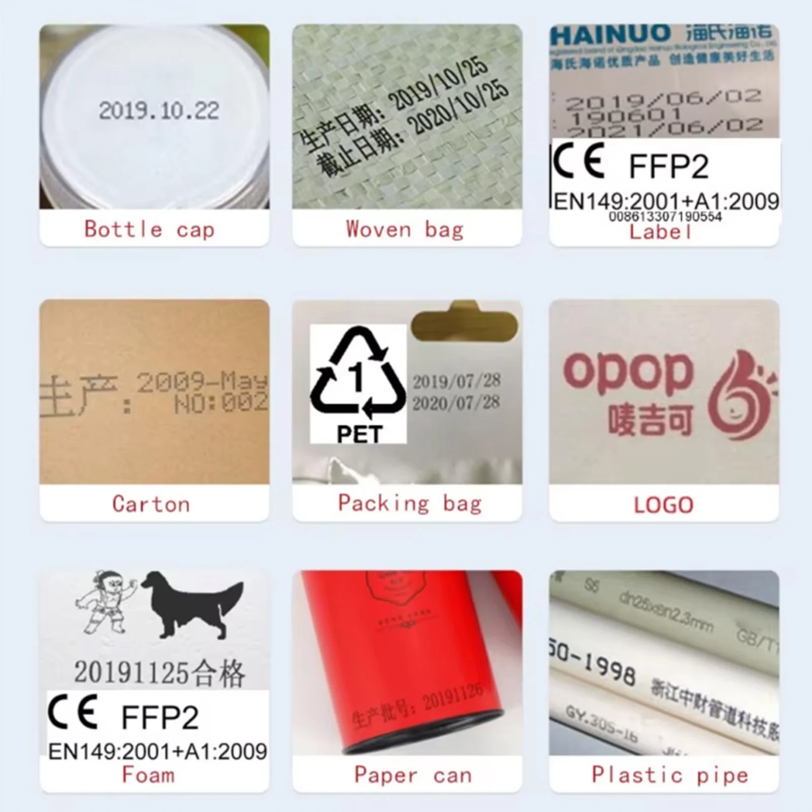 야오마텍 12.7mm 휴대용 잉크젯 프린터, 플라스틱 병, 유리, 합금강 파이프에 날짜 코딩, QR 코드, 로고 인쇄용 휴대용 레이저