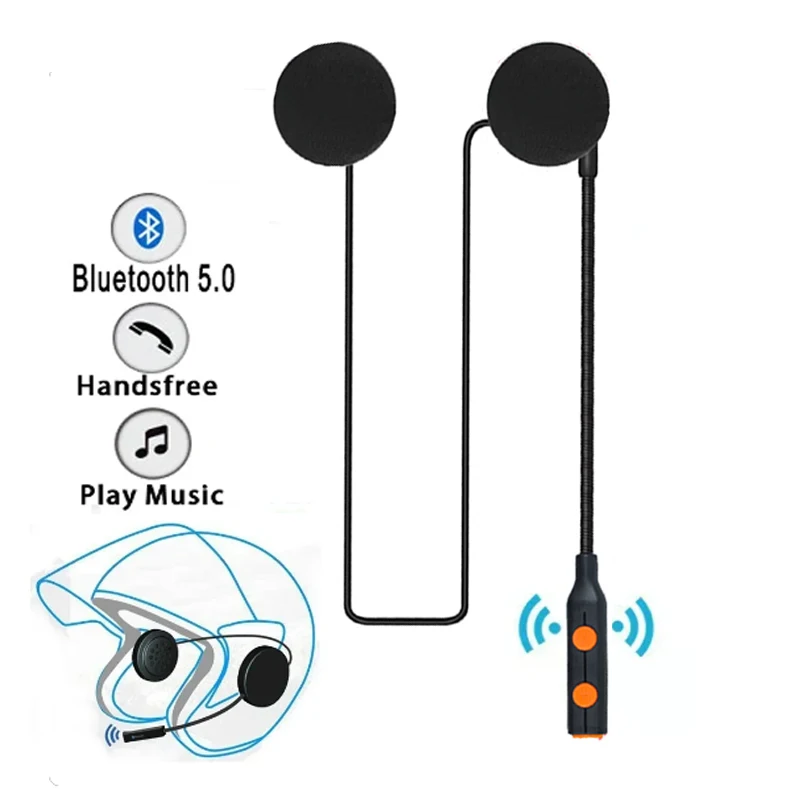 

Motorcycle Bluetooth 5.0 Stereo Headset Universal Helmet Headphones Wireless Earphone Handsfree Call For Driving Skiing