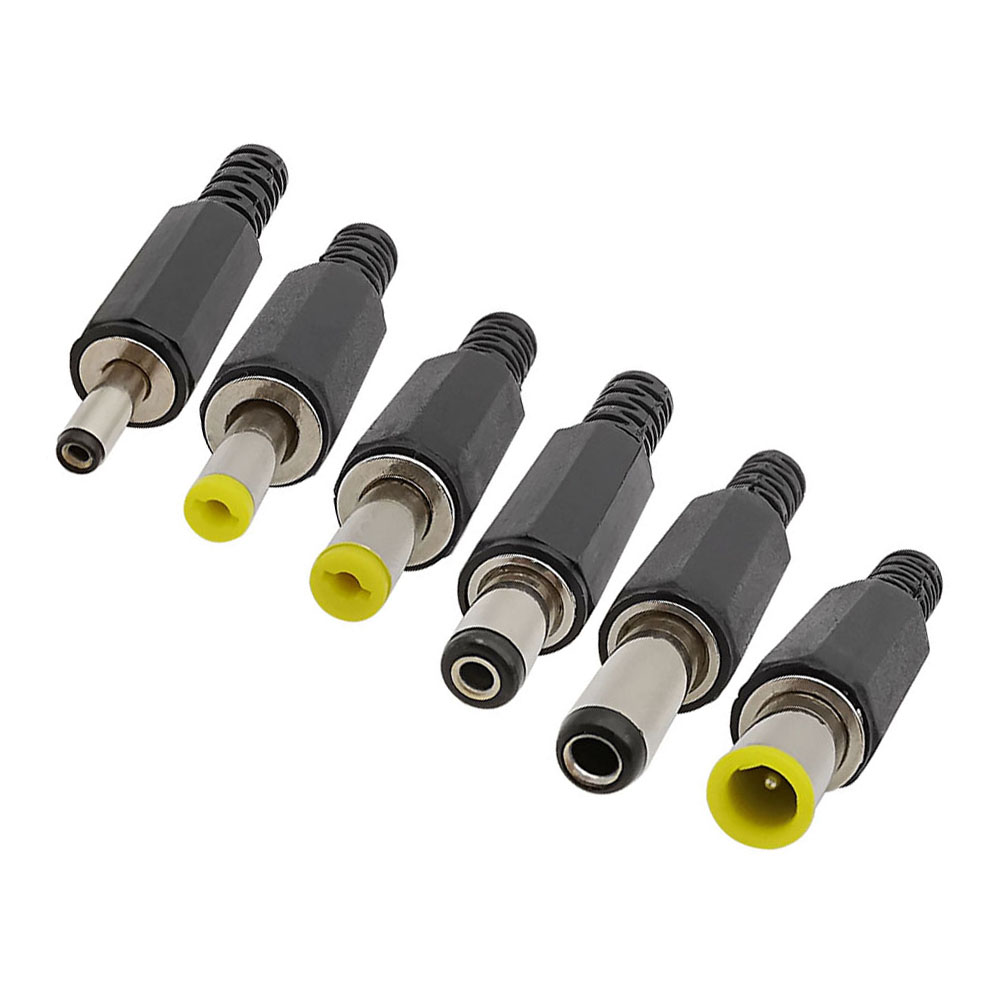 5/10Pcs DC Power Male Plug Socket Connector 3.5*1.3 4.0*1.7 4.8*1.7 5.5*2.1 5.5*2.5 6.5*4.4mm Welding Line Adapter