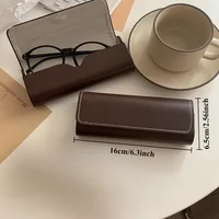 Étui à lunettes café vintage – Porte-lunettes portable léger, idéal pour les voyages et l'utilisation quotidienne, accessoire de voyage 2