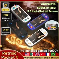 Console de jeu vidéo portable rétro Retroid Pocket 5 RP5, lecteur vidéo, écran tactile OLED 5,5 pouces, Android 13, Wifi, Bluetooth, PSP, PS2 1